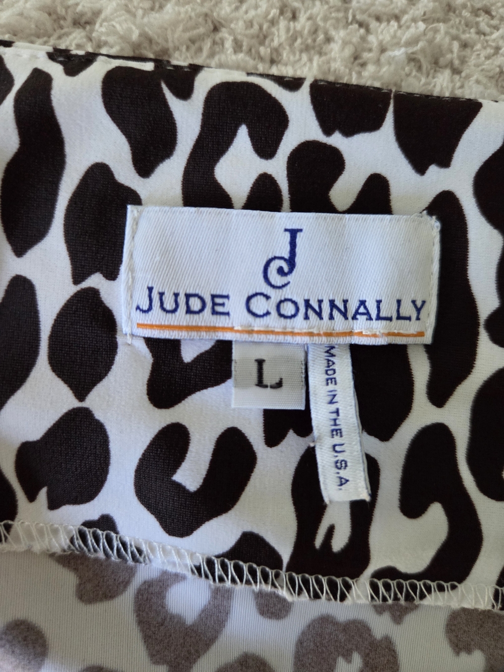 Jude Connally Black and White Leopard Print  Dress - Picture 4 of 5